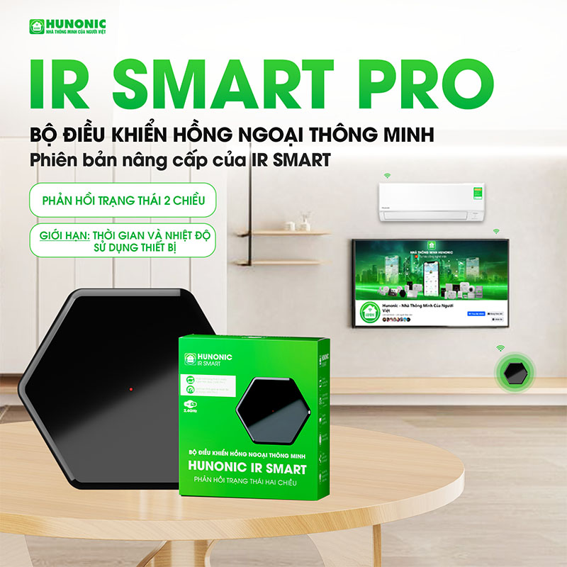 Bộ điều khiển hồng ngoại Tivi, Điều Hoà qua điện thoại Hunonic IR Smart Pro